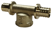 Тройник с переходом на ВР латунь 20(2,8)*1/2"*20(2,8) СИНИКОН