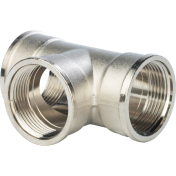 STOUT Тройник ВВ никелированный 1 1/4"