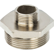STOUT Ниппель НН переходной  никелированный  1 1/2" х3/4"