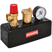 ROMMER Группа безопасности котла 3 бар, 1  (до 50 кВт) (в теплоизоляции)