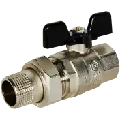 STOUT Кран шаровый полнопроходной с американкой(бабочка) 3/4"