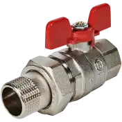 STOUT Кран шаровый с амер. (EPDM) полнопроходной   3/4"